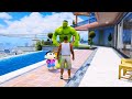 Green hulk pranks shinchan  franklin but then an alien appears and kills them   jhony playz