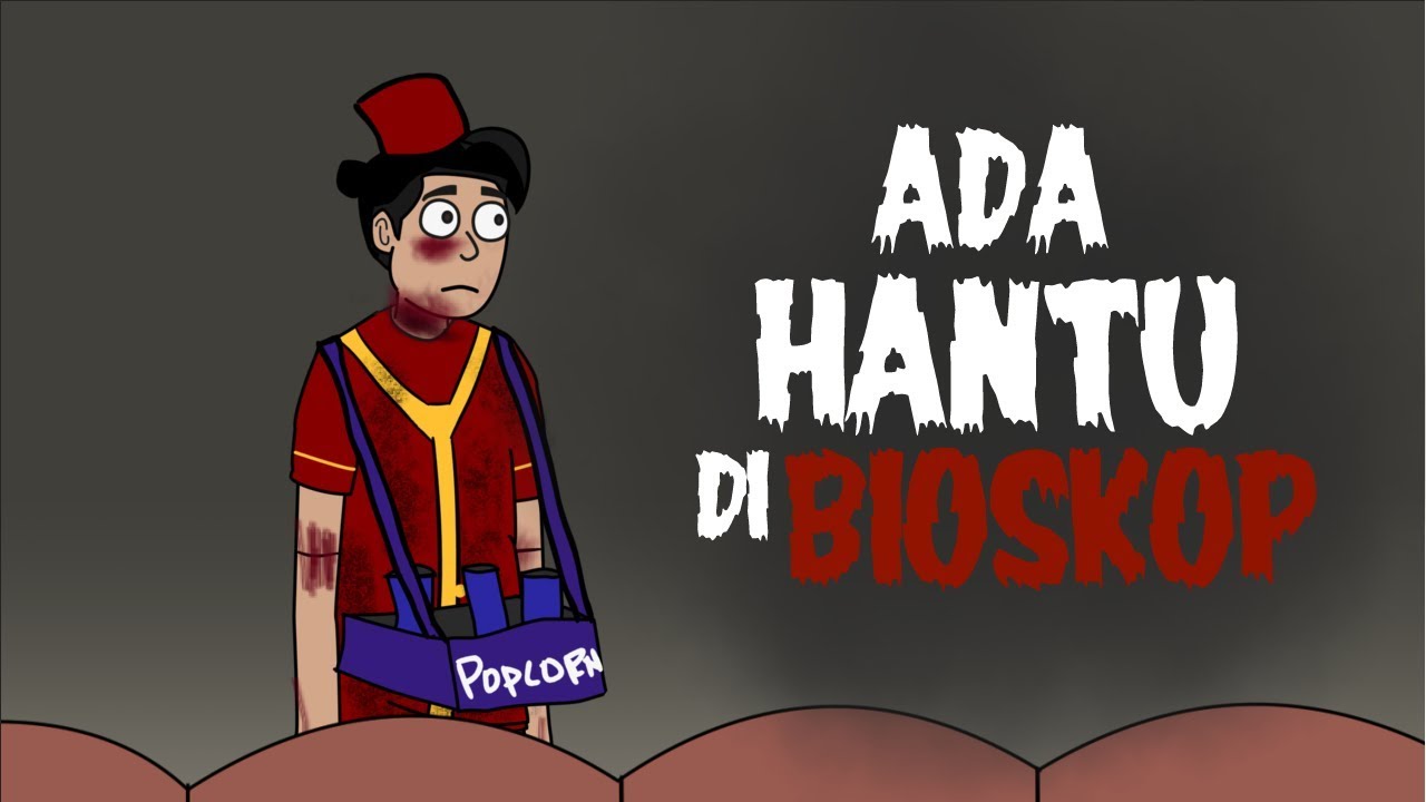 ADA HANTU DI BIOSKOP  KARTUN  HANTU LUCU KARTUN  HOROR 