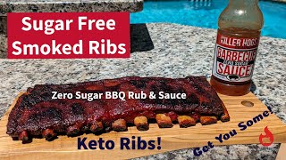 Smoked Ribs With Sugar Free BBQ Rub And No Sugar BBQ Sauce