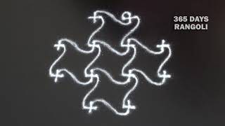 Rangoli No 118 / One minute rangoli design by 365 Days Rangoli