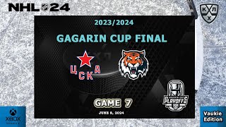 KHL - CSKA Moscow vs Amur Khabarovsk - Gagarin Cup Final - Season 2023/24 - NHL 24