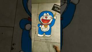 cartoon Rangoli 😍☺️ #shortsvideo #shortsfeed #viral #ytshorts #cartoon #doraemon
