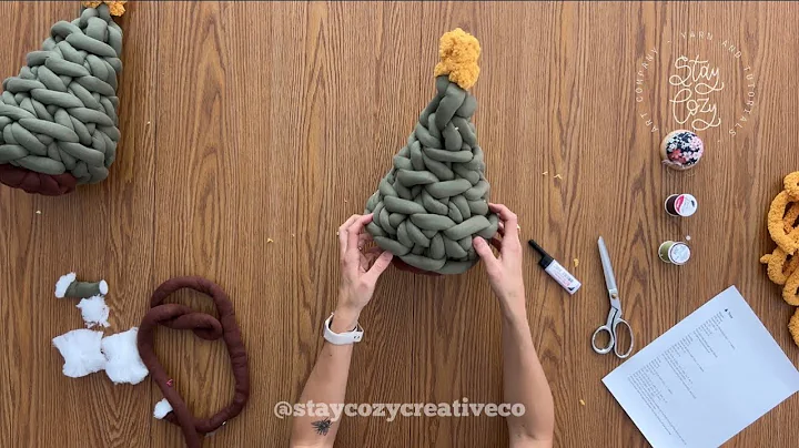 Stay Cozy | How to hand crochet an evergreen Christmas tree with tube yarn! Beginner friendly DIY
