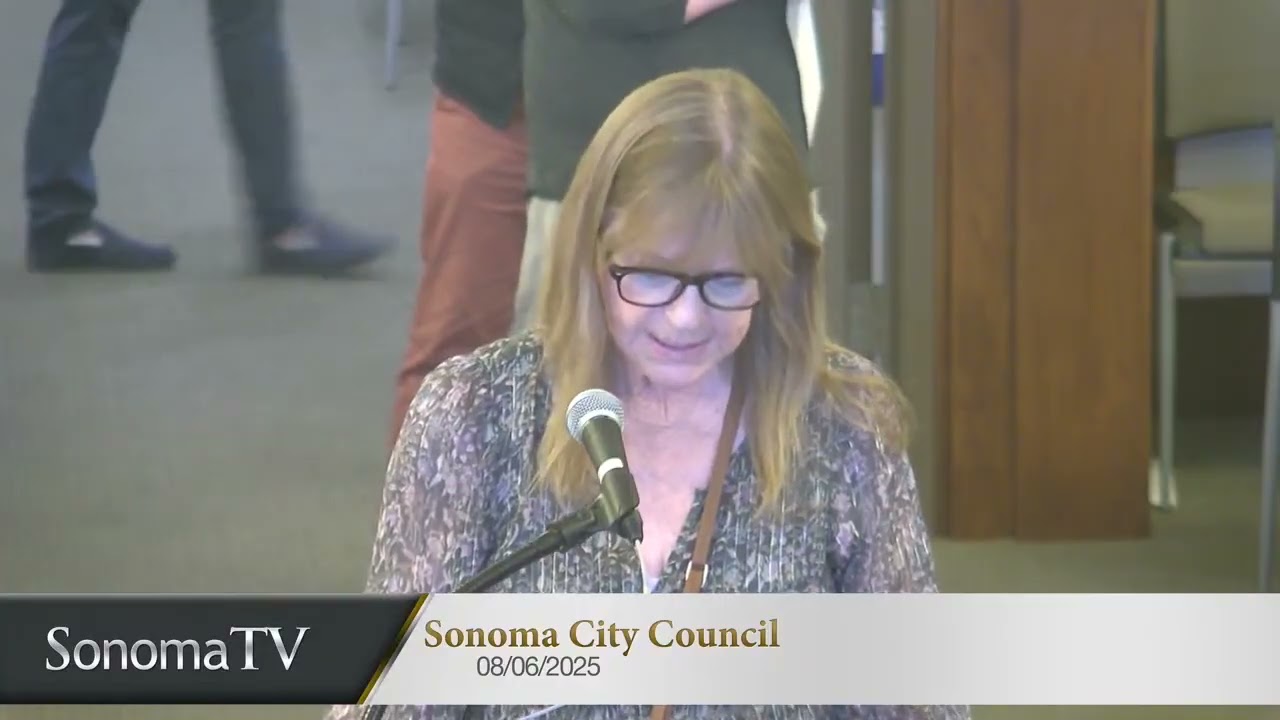 All Comments made by Sonoma Valley Cannabis Group to Sonoma City Council on  06 Aug 2025