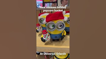New minions holiday popcorn bucket at Universal Orlando