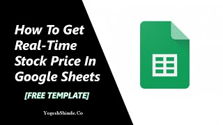 Free Real-time Stocks Portfolio Tracker in Google Spreadsheets [Template]