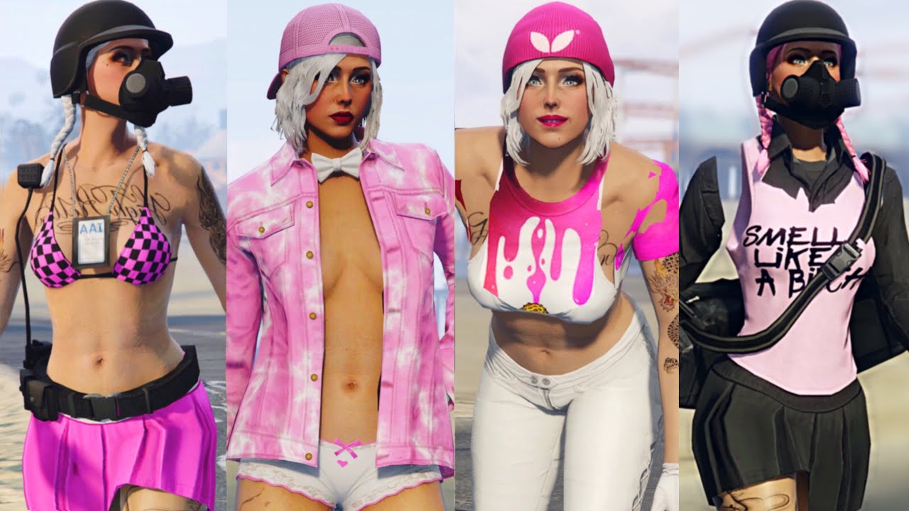 EASY Pink Glitched Outfits TUTORIAL 💖(No Transfer Glitch) | GTA 5 Online