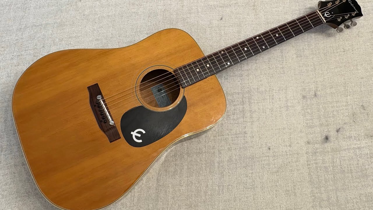 1970's Epiphone FT-145 Texan Jumbo Dreadnought Acoustic Guitar MIJ