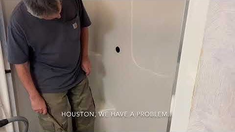 Grab bar install on fiberglass shower enclosure part 2