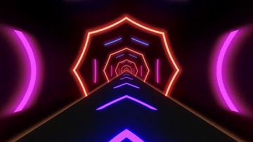 Infinite Neon Tunnel Background Animated Video Loop | Copyright-Free | Full HD