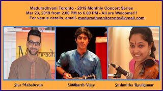 Maduradhvani 2019 Concert Series SiddharthSushmithaSiva