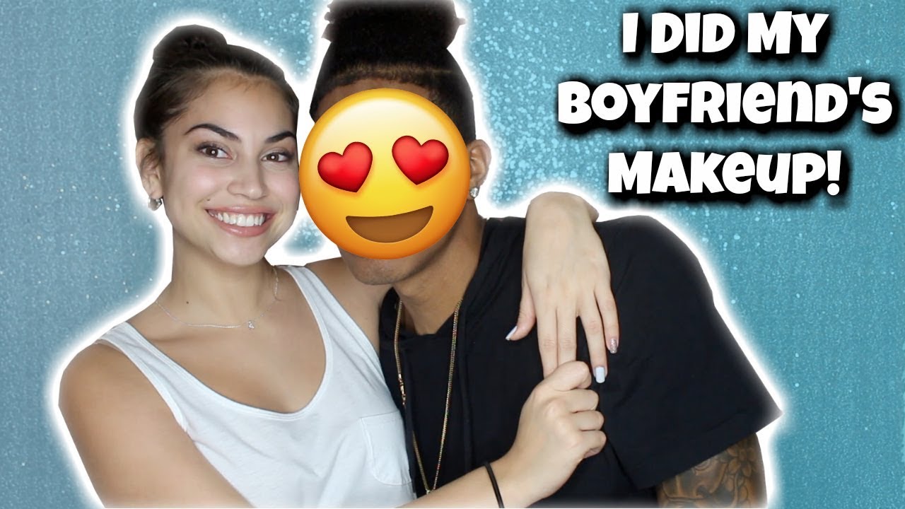 I DID MY BOYFRIEND'S MAKEUP!😍  *extremely funny*