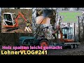 LohnerVLOG#241 Holzspalten mit Lasco D1.47.21 Kegelspalter am Terex TC16 Minibagger I Kramer KL11