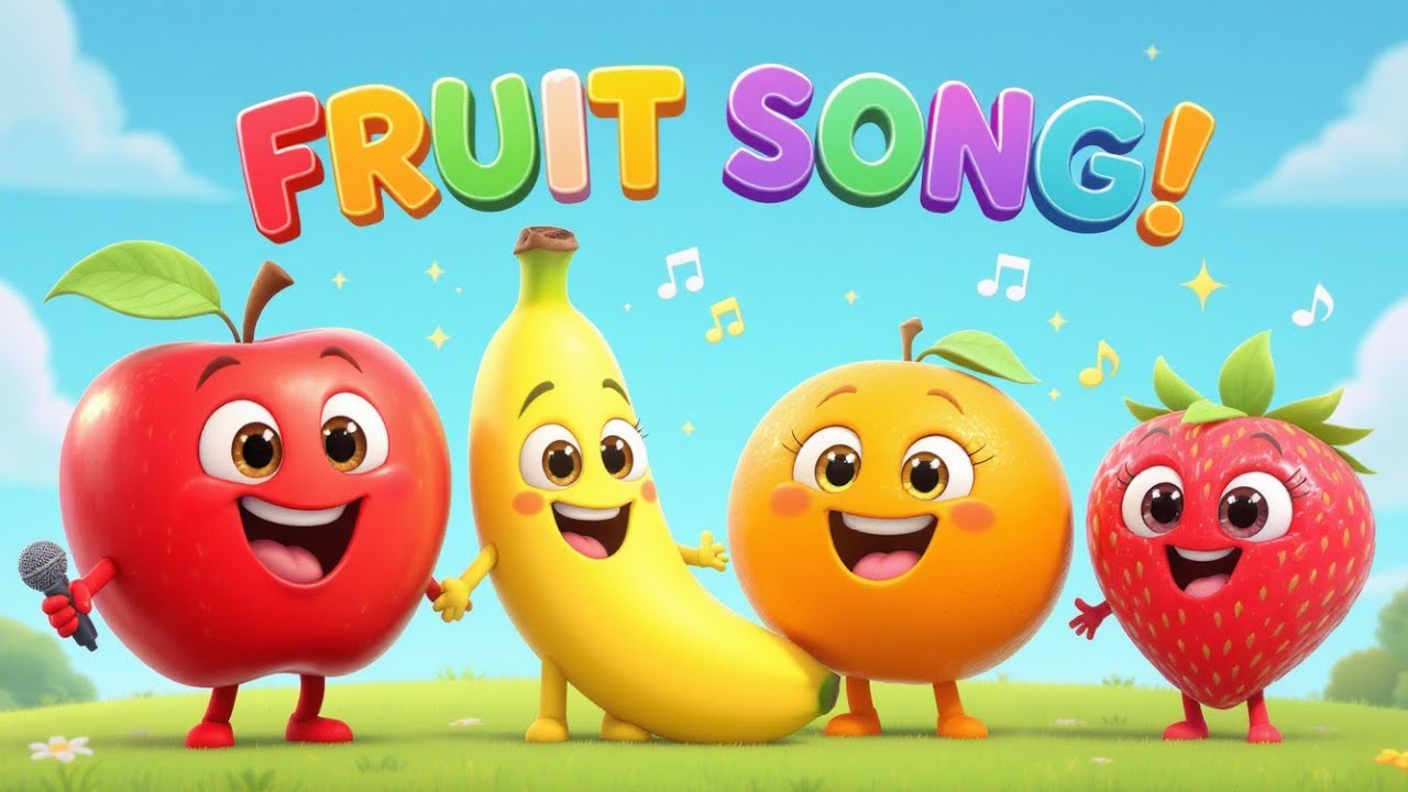 🍎 Fun Fruit Song for Kids | Big Smiling Fruits Dance & Sing! 🍌🎵 Toddler ...