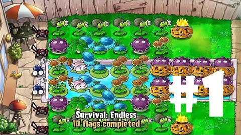 Plants vs Zombies | Survival: ENDLESS (35 Flags Completed) PART 1 (iOS Android)
