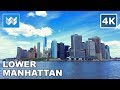 Walking from World Trade Center to Wall Street in Downtown Manhattan, New York City 【4K】