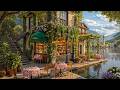 Quiet Morning At Canalside Coffee Shop Ambience Soothing Elegant Jazz Music For Work Study 
