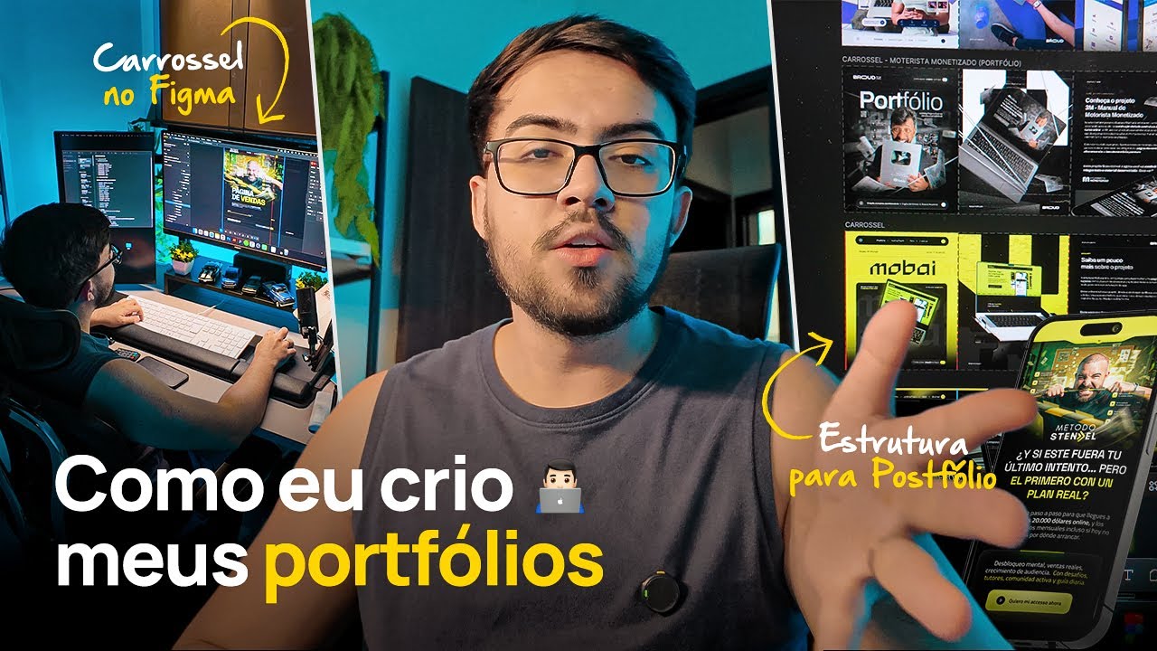 Criando carrossel de portfólio (processo criativo completo) | Rotina como Designer