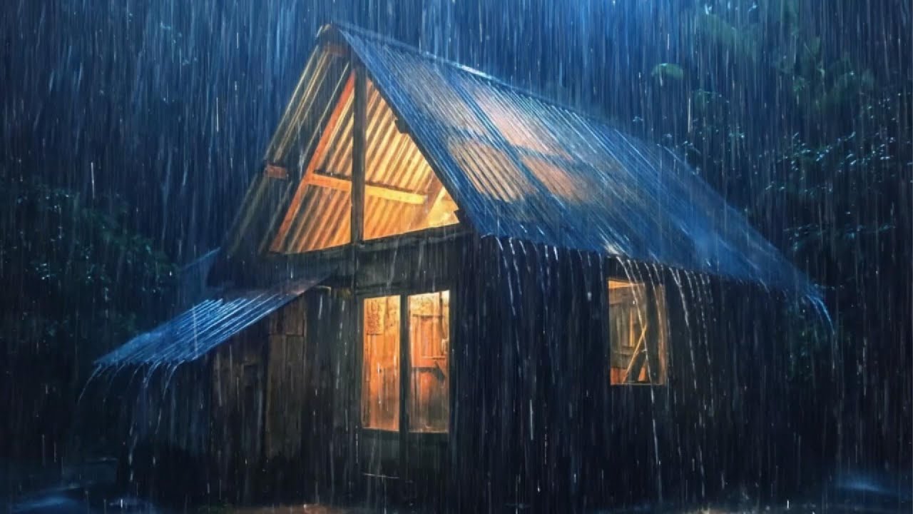 Soothing Rain Sounds at Night | Cozy Cabin Ambience for Sleep & Focus ...