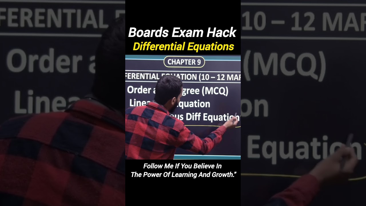 Differential Equations Class 12 Maths 🔥 Most Important Topics | CBSE 2026 Quick Revision