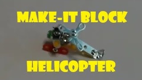 Building a Make-it Blocks helicopter from Dollar Tree.