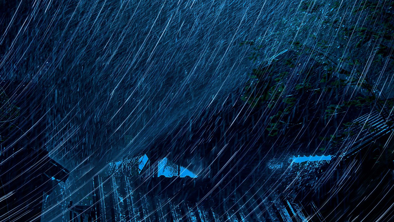 The BEST Method to Fall Asleep in 3 Minutes | Extremely Heavy Rain on Tin Roof & Real Thunder