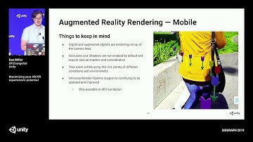 XR graphics in Unity: Maximizing your AR/VR experience’s potential - SIGGRAPH 2019