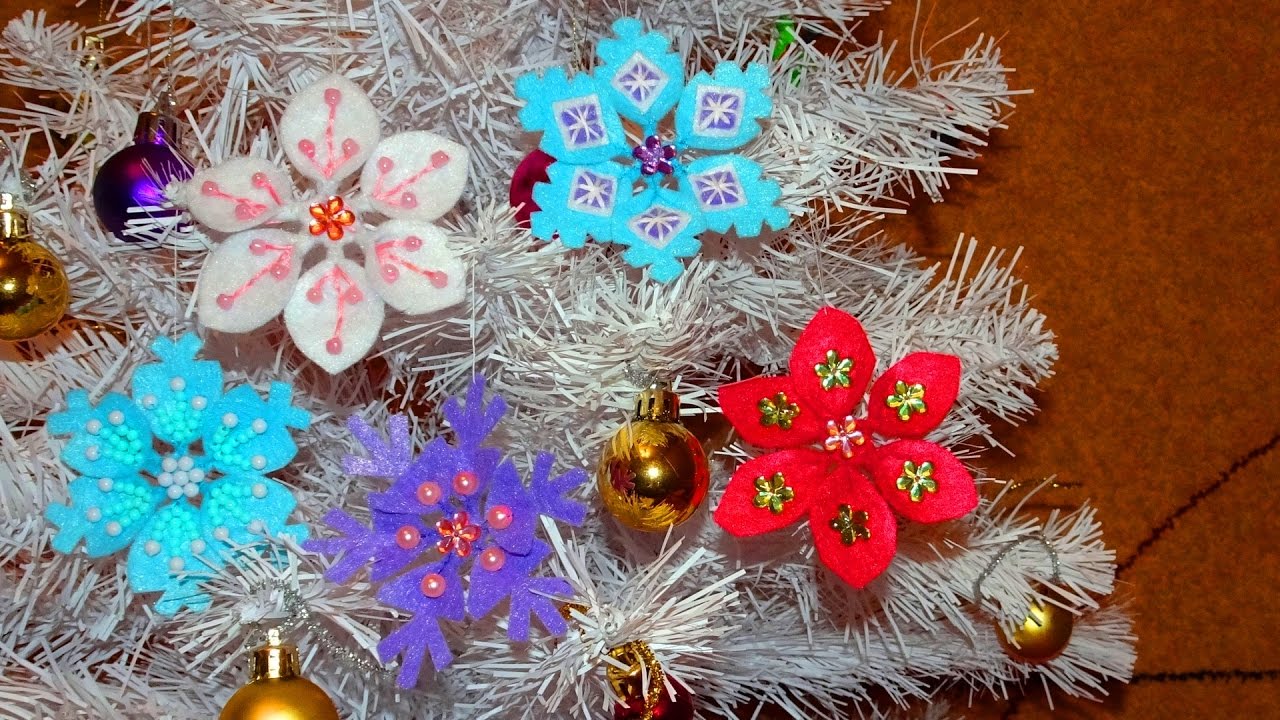 Новогодние Снежинки Из Фетра Новогодние Снежинки Из Фетра