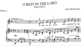 O Rest in The Lord (Elijah), Felix Mendelssohn, Piano Accompaniment