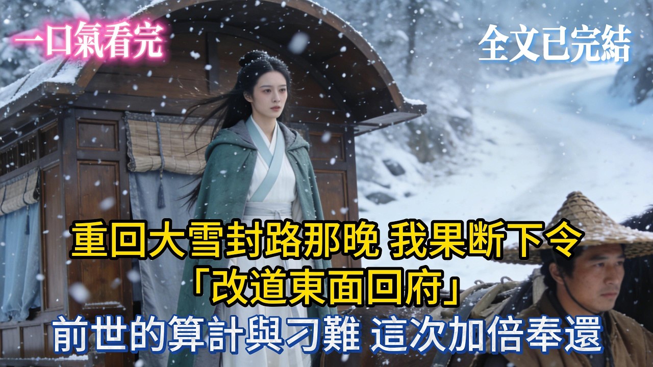 【完結小說】重回大雪封路那晚，我果断下令：「改道東面回府」，前世的算計與刁難，這次加倍奉還！#小说推荐 #小说 #重生 #完結