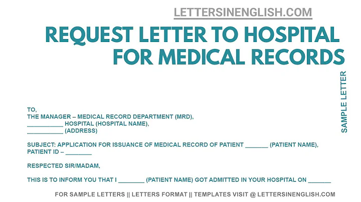 Letter to Hospital Requesting Medical Records - Sample Letter to Hospital requesting Medical Records - DayDayNews