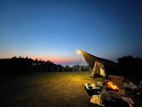 新潟の海沿いのキャンプ場でソロキャンプ（2022春）