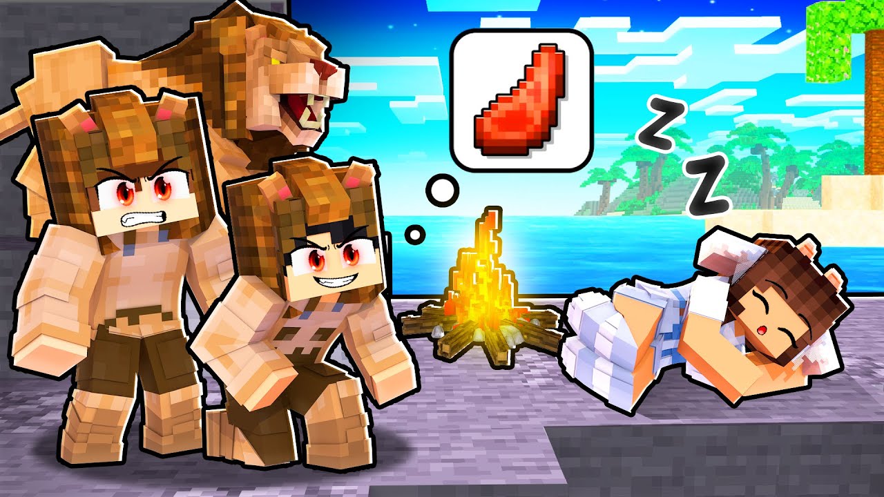 Uma OVELHA na ILHA de LEÕES no Minecraft ◂Miika▸