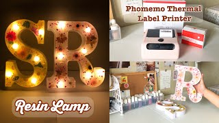 How To Make Resin Lamps | Unboxing Phomemo Thermal Label Printer