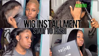 LAID FRONTAL WIG INSTALL + BALD CAP METHOD ! | Idefine Hair