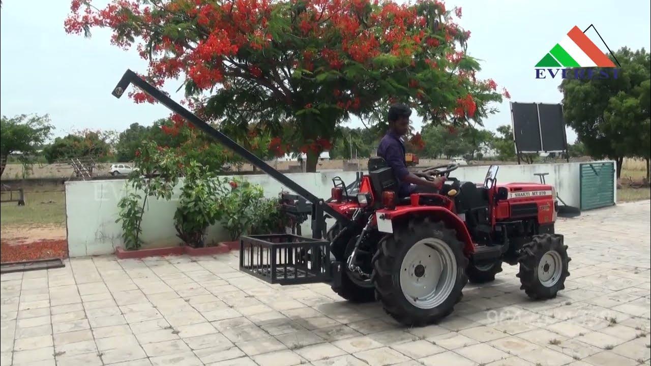 Tractor Jib Crane for Mini Tractors EVEREST INDUSTRIES YouTube