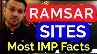 Ramsar sites 2024 updated | Most Important facts | montreux record indian sites | largest smallest
