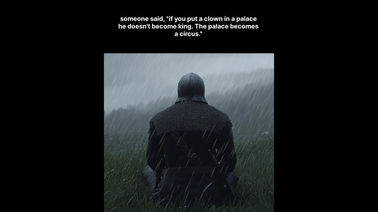 quote:- someone said if you put a clown in a palace.. 