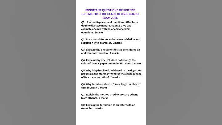 📖 Important questions of science(chemistry) for cbse class 10 board exam 2025 #cbseclass10
