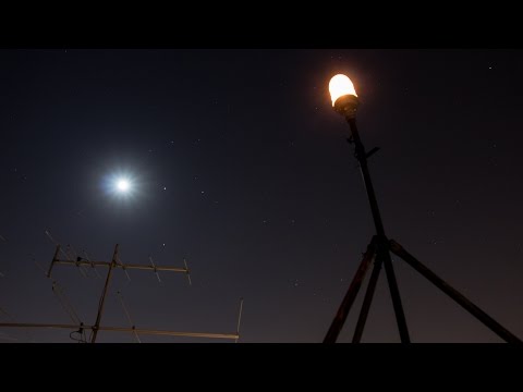 Timelapse Conjução Lua, Marte, Antares e Saturno