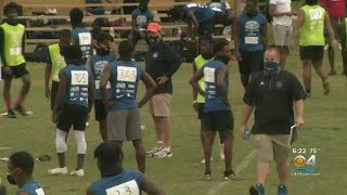 250 South Florida High School Football Players Show Off Skills At Orange Bowl Showcase