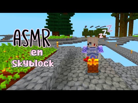 Minecraft en Skyblock + ASMR #13 | Talando, cultivando y explorando ♡