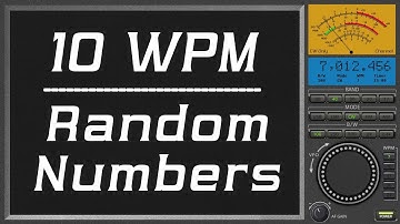 10wpm Random Numbers, morse code course