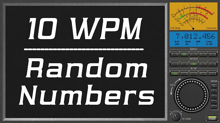 10wpm Random Numbers, morse code course