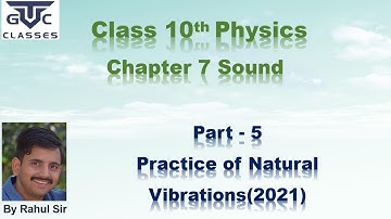 GTC Class10 Physics Chapter 7 Sound Part5  Practice of Natural Vibrations (2021)
