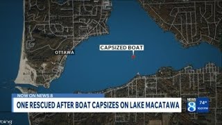 One rescued after boat capsizes on Lake Macatawa
