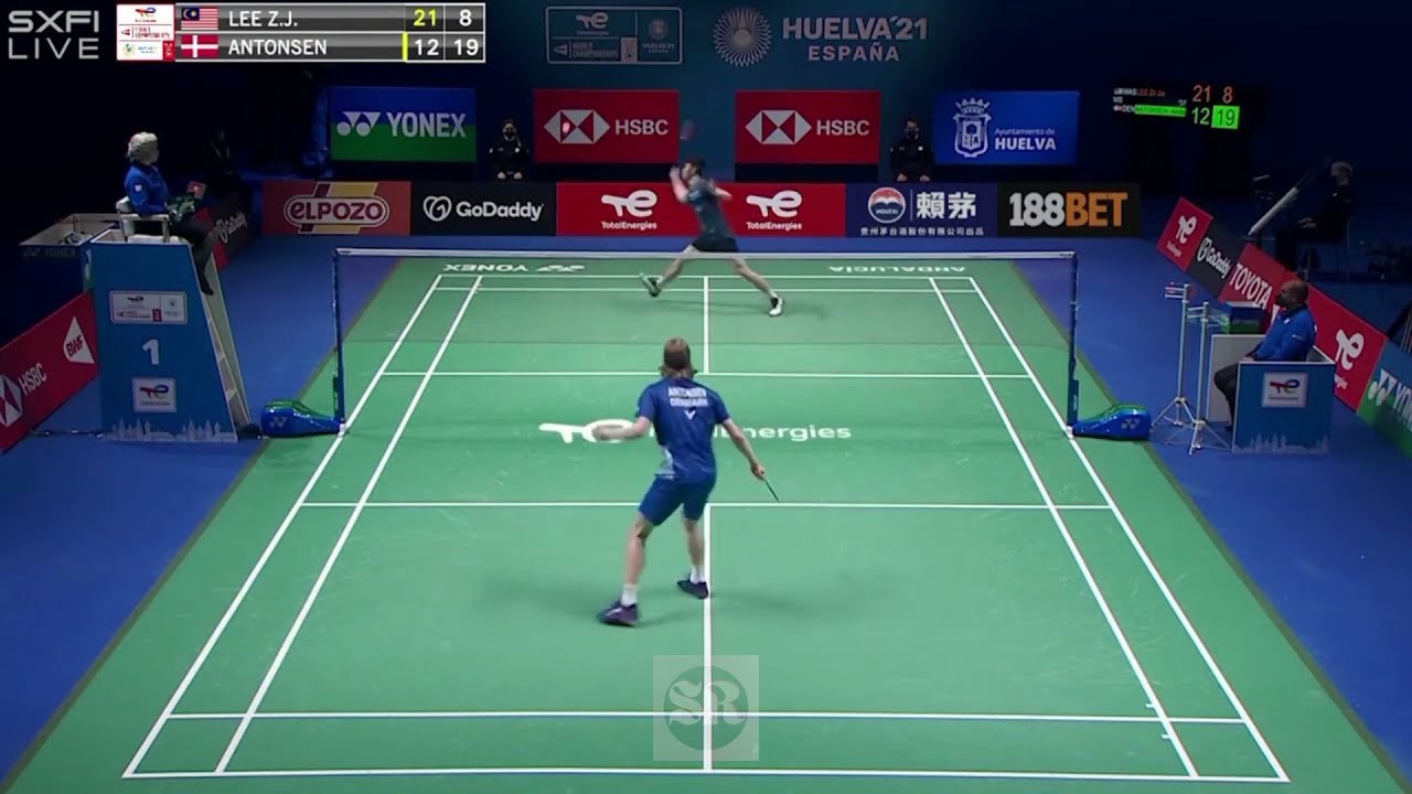 LEE ZII JIA VS ANDERS ANTONSEN HUELVA BWF WORLD CHAMPIONSHIPS 2021