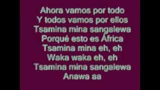 waka waka shakira  letras en español