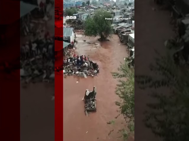 Floods cause devastation in Kenya after days of heavy rain. #Nairobi #Shorts #BBCNews