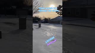 Frozen in Texas! Frozen driveway, frozen ground, frozen streets. #frozen #winter #cold